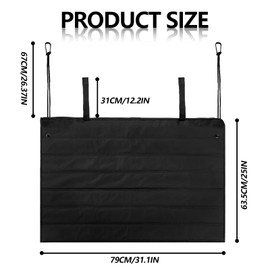 Car Trunk Bumper Guard Mat Rear Bumper Protector 31x 25Inch Universal Foldable SUV Cargo Liner Floor Mat Liner Floor Mat Prevent Scratches, Black