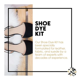 All in One Shoe Colouring Kit (Black) - Restores The Colour of Leather, Suede, Nubuck, Fabric, Satin, and Canvas Footwear | Complete Shoe Dye Kit