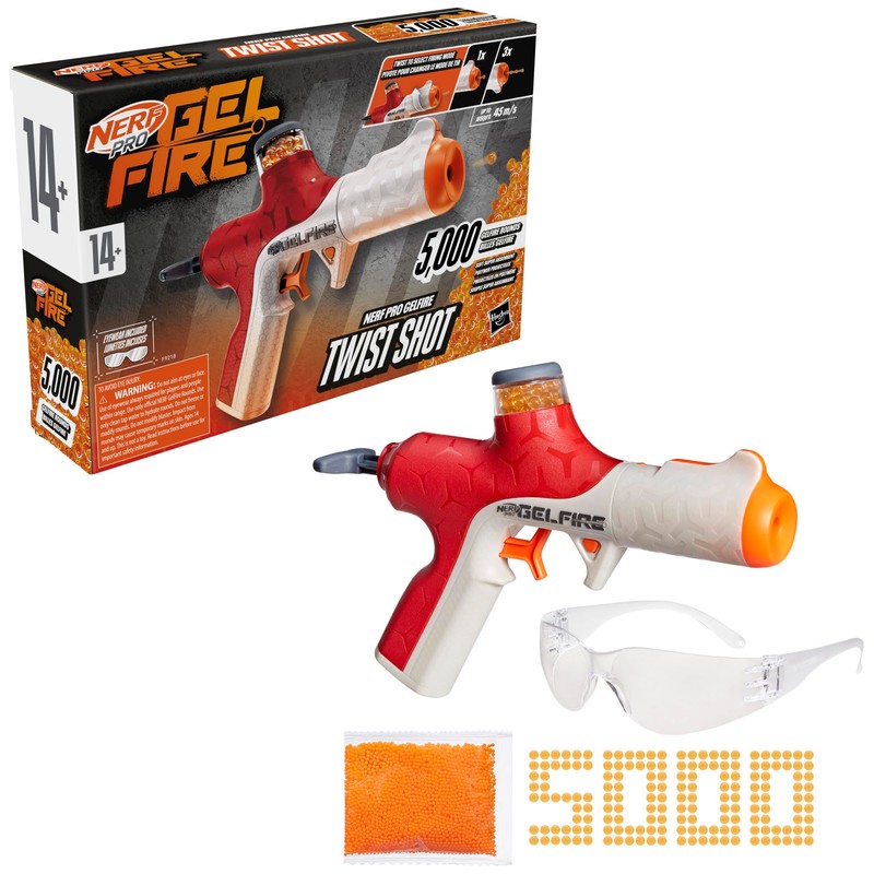 Nerf Pro Gelfire Twist Shot Blaster, 150 FPS, 5,000 Gelfire