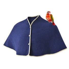 Parrot Anti-Scratch Shoulder Protector, Reusable Bird Shoulder Poop Protector For Parakeets Cockatiels Conures Lovebirds Finches Macaw (Blue)