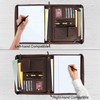 Leather Portfolio for Men, Portfolio Organizer with Zipper for Men