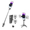 Cowenhey Mini Selfie Stick Tripod with 2 Fill Lights, Phone