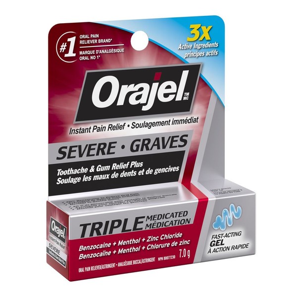 Orajel SEVERE - TRIPLE MEDICATED TOOTH & GUM RELIEF, 7G