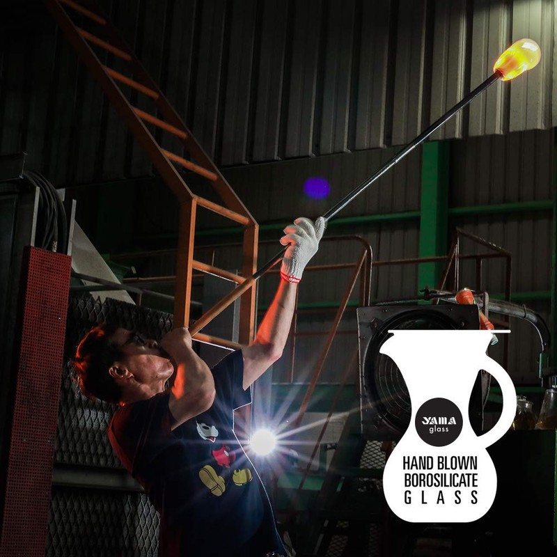 Yama Glass Pour Over Coffee Maker, BLACK