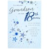 Modern Milestone Age Birthday Card 18th Grandson - 9 x