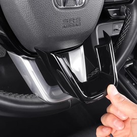 YINGTUU for 11th Gen Civic for Honda Civic 2022-2025 CR-V/HR-V/Accord 2023-2025 Accessories Interior Decoration Trims Steering Wheel Glossy Black