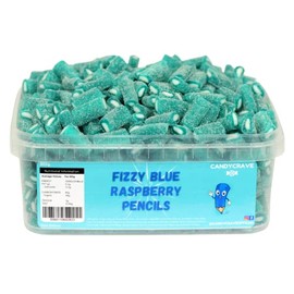Monmore Confectionery Candycrave Blue Raspberry Pencils Tub, 800 g (Pack of 1)