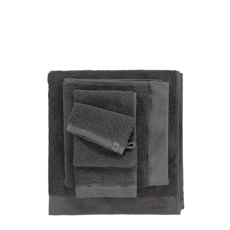 ESSENZA Connect Organic Hand Towel Plain Terry Towel Grey 50