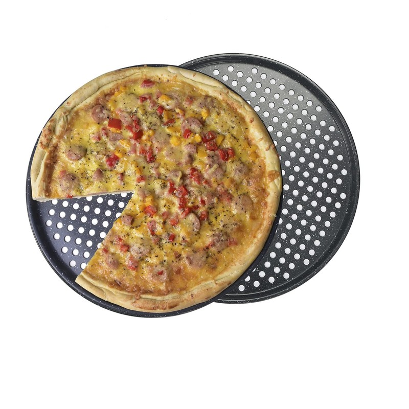Monfish 14 inch Pizza Pan with holes 2 pack perforated