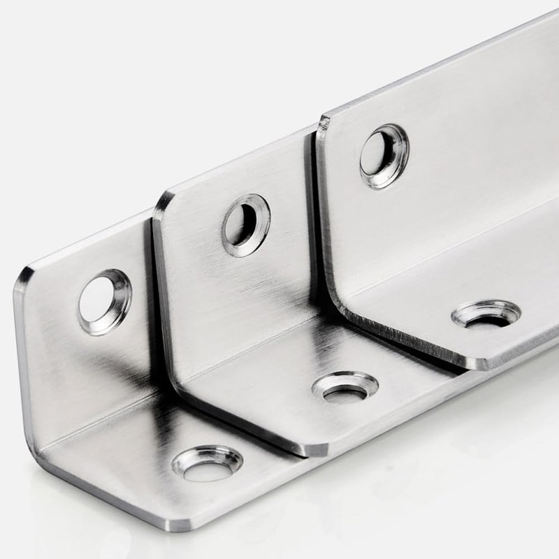 L Brackets, 4PCS Corner Brace Angle Bracket, Superior Stainless Steel