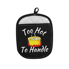 Cooking Chef Pot Holder Too Hot to Handle Kitchenwear Multi Oven Mitt Graduation (Too Hot to Handle)