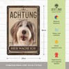 30 x 20 cm Weatherproof Dog Tin Sign, Warning Notice,