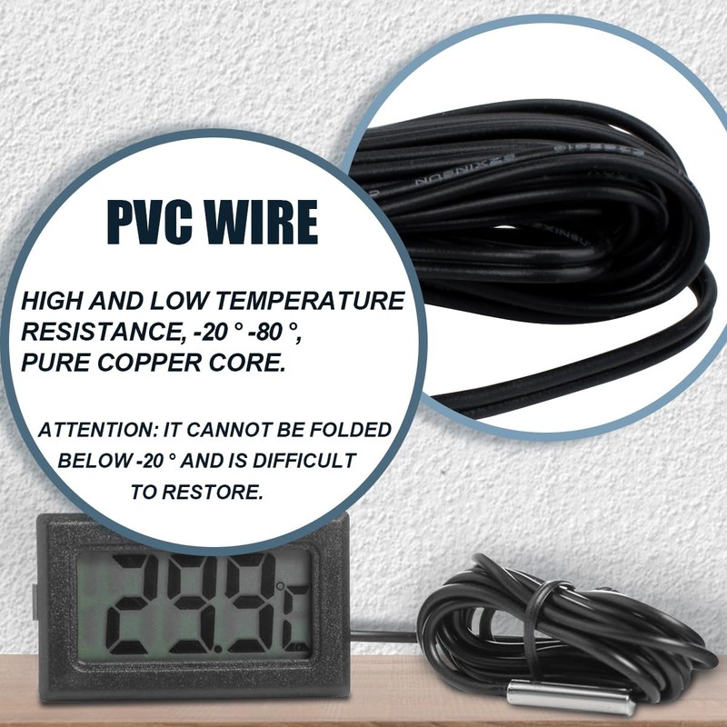 Innfeeltech 5 Pcs Waterproof Digital Thermal Temperature Sensor Probe 2M