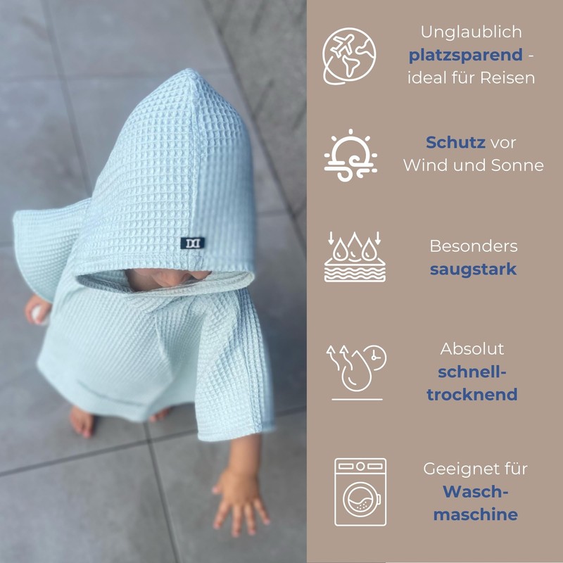 NARDONI Bath Poncho for Kids - Cuddly Cotton Poncho Towel
