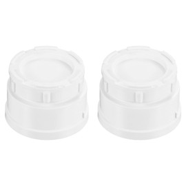 PATIKIL 3 Inch PVC Pipe End Caps Connector, Pack of 2 Connector Coupling Sleeve in Furniture Quality for DIY, Garden