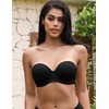Deyllo Women's Strapless Bra Underwire Lightly Padded Bras Anti-Slip Multiway