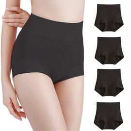 woooyea Womens Underwear Tummy Control Cotton Full Stretchy Panties High Waist Briefs 1002B8