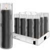 Black Prayer Glass Candle Set - 12 Pack Slightly Scented