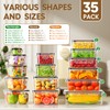 70 PCS Food Storage Containers with Lids Airtight (35 Containers