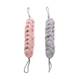 Pack of 2 Shower Sponge Back Scrubber - Mesh Soap Sponge for Bath Shower Net, Stretchy Strips for the Back, Sponge Essential Skin Care Exfoliating Body Brush Back Scrubber for Men and Women