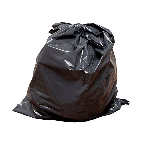 Ox Plastics Trash Can Liners Bags - 13 Gallon Capacity & 2mil Thick Extra Heavy Duty Strength - Large Garbage, Leak-Proof & Durable, House & Commercial Use Bags Black (200)