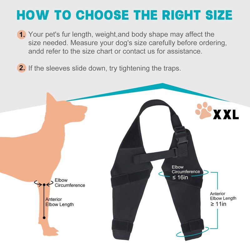 Dog Elbow Protector & Recovery Sleeve for Pet Elbow Dysplasia,