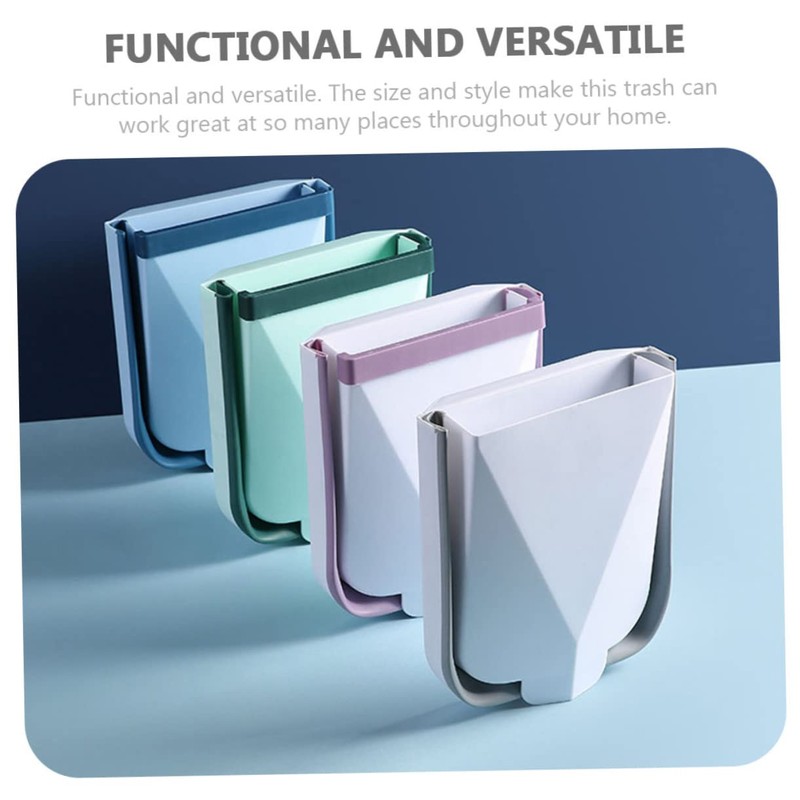 iplusmile Wall Mounted Folding Trash Can Space Saving Waste Container