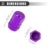 Motoforti Universal Bike Tire Stem Valve Cover Caps, Purple, 8