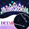 DRESBE Light Up Crystal Tiara LED Rhinestone Crown Headband Glow