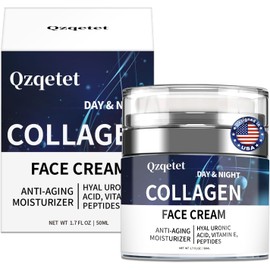 Crema De Colágeno Para La Cara, Hidratante Facial Anti-Envejecimiento Con Retinol Y Ácido Hialurónico, Loción Facial Hidratante Diaria Para Rostro, Cuello Y Escote, Crema Hidratante Para Reduc