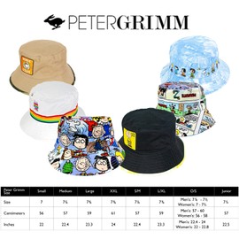 Peter Grimm Peanuts Cartoon Collection, Unisex Character Bucket Hats, Comics, One Size