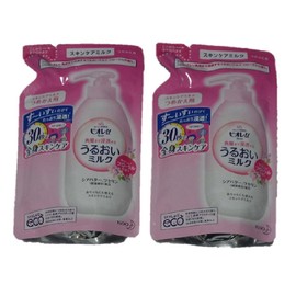 Biore U Moisturizing Milk, Floral Scent, Refill Pack of 2