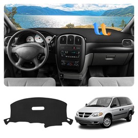 FIILINES Dash Cover for 2001-2007 Dodge Caravan/Grand Caravan, Dashboard Mat Accessories Dash Cover Sunshade Nonslip Mesh Protector No Glare Black