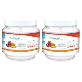 Pack 2Pz Ácido Hialurónico Shelo Nabel | Suplemento Alimenticio en Polvo | Sabor Mango Granada | Uso Diario S401-2