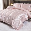 Luxury Silky Comforter Set with Sheet Set Queen 8 Pieces