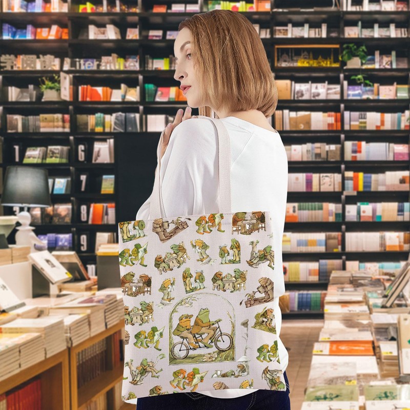 WZMPA Funny Frog and Toad Arnold Lobel Cosmetic Bag Frog