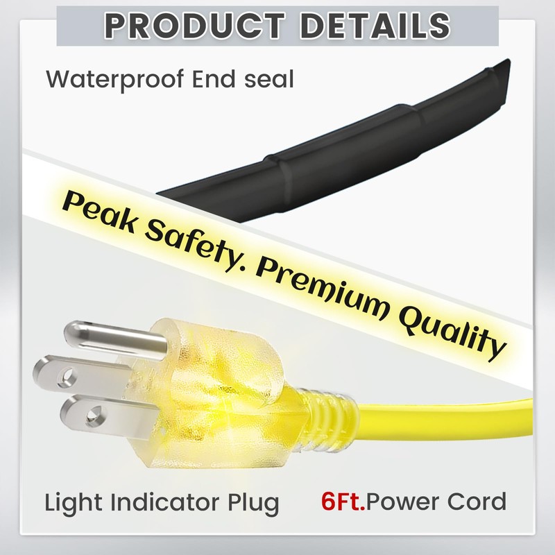 70 FT Gutter Heat Cable Kit, YeloDeer 6 W/FT Heat