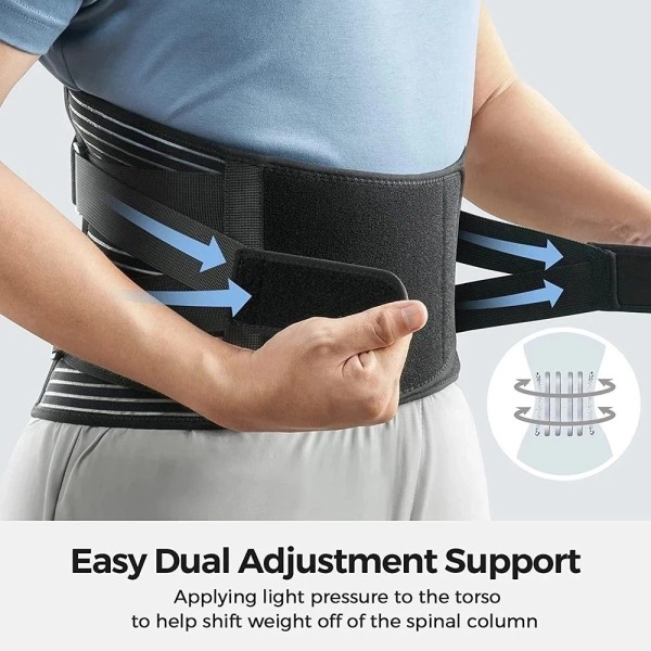 Unbranded Back Brace Lower Back Pain Relief Adjustable Breathable Lumbar