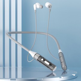 Around The Neck Earbuds, Wireless Around The Neck Earbuds, Comfortable Magnetic Double Microphone Headset Earphone for Running Outdoor Gym Sport Home Men Women