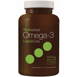 NutraSea Omega-3 Liquid Gels, 100 Softgels / Fresh Mint