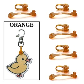 25 piezas The Acrylic Place llavero de plástico con lengüeta, broche y clip (naranja)