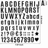 Waynoda 790 Pieces 10 Sheets Black Letter Stickers,Alphabet Number Stickers,Self