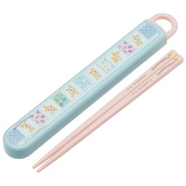 スケーター (skater) 箸 箸箱 セット スライド式 16.5cm ハミングミント パッチワーク サンリオ ABS2AM