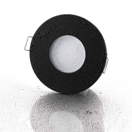 lambado® LED Spotlights Flat for Bathroom IP65 in Black - Modern Ceiling Spotlight for Outdoor Use Including 230 V 5 W Spotlight Warm White Dimmable - Bright and Economical