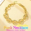 Reaky Punk Necklaces Gold Chunky Necklace Pig Nose Necklaces Chains