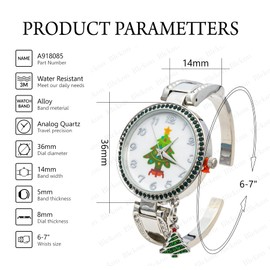 Blekon Collections Women's 34mm Case Rhinestone Dial Metal Cuff Bangle Watch