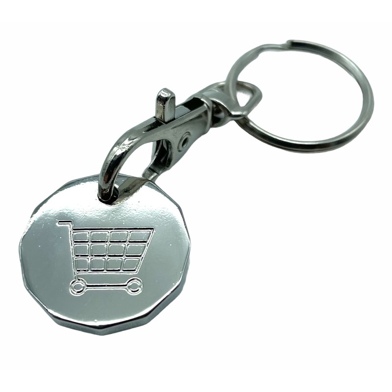 JAM2DAY Trolley Token Keyring - £1 Coin (Black Cat)