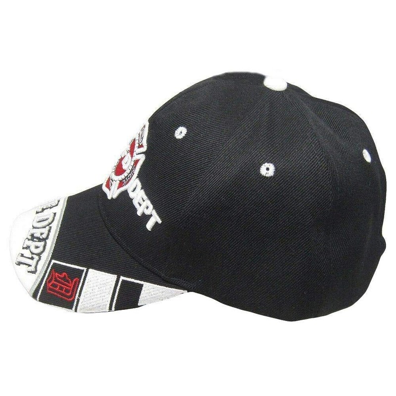 AES Fire Department Dept Emblem FD Scripture Shadow Black Embroidered