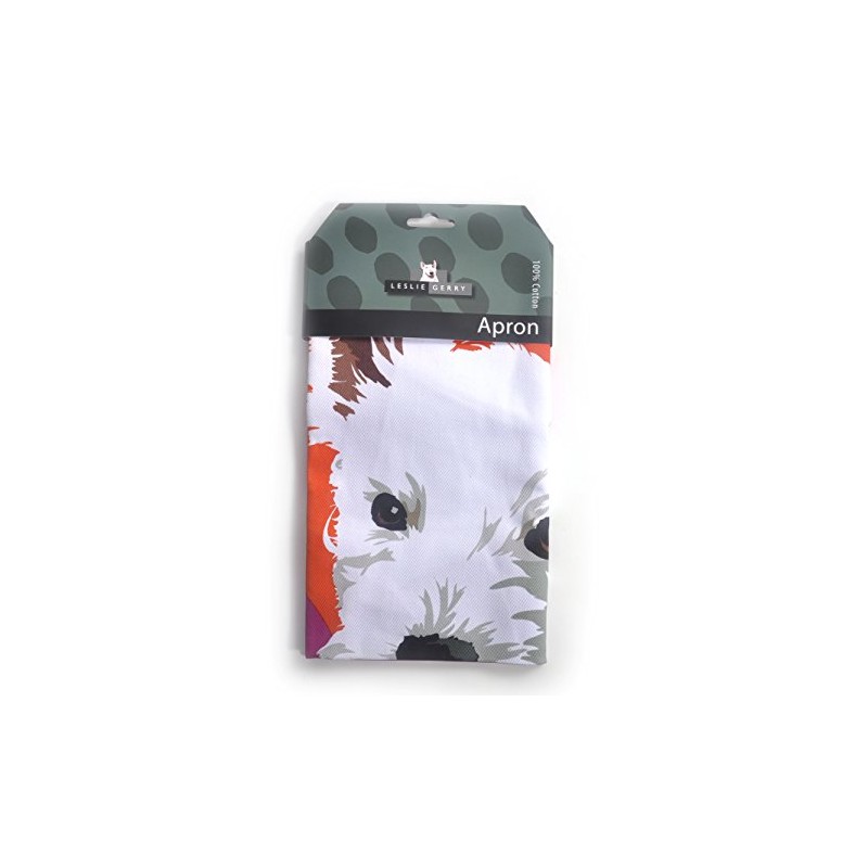 Westie Apron by Leslie Gerry,Multi,69cm x 89cm