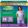 Depend Night Defense Incontinence Overnight Underwear for Women, Medium, Medium,